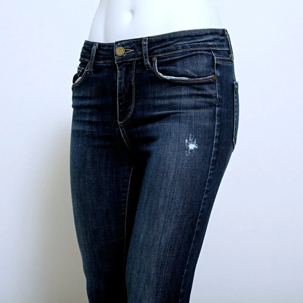 Paige Verdugo Mid Rise Distressed Skinny‎ Jeans
